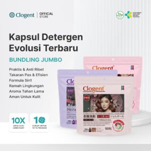 4. COVER-13 5-in-1 50 PCS Clogent Laundry Pod 5-in-1 Dengan 10x Kekuatan Antibakteri Wangi Tahan Lama