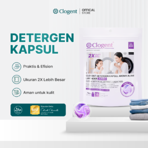 FOTO UTAMA (1) Clogent Detergent Kapsul 5in1 Laundry Pods Aroma Lavender 10X Daya Super Bersih Noda Ukuran Jumbo