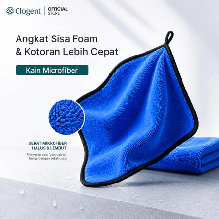 CLOGENT Kain Lap Microfiber Serbaguna 2 Sisi Daya Serap Tinggi